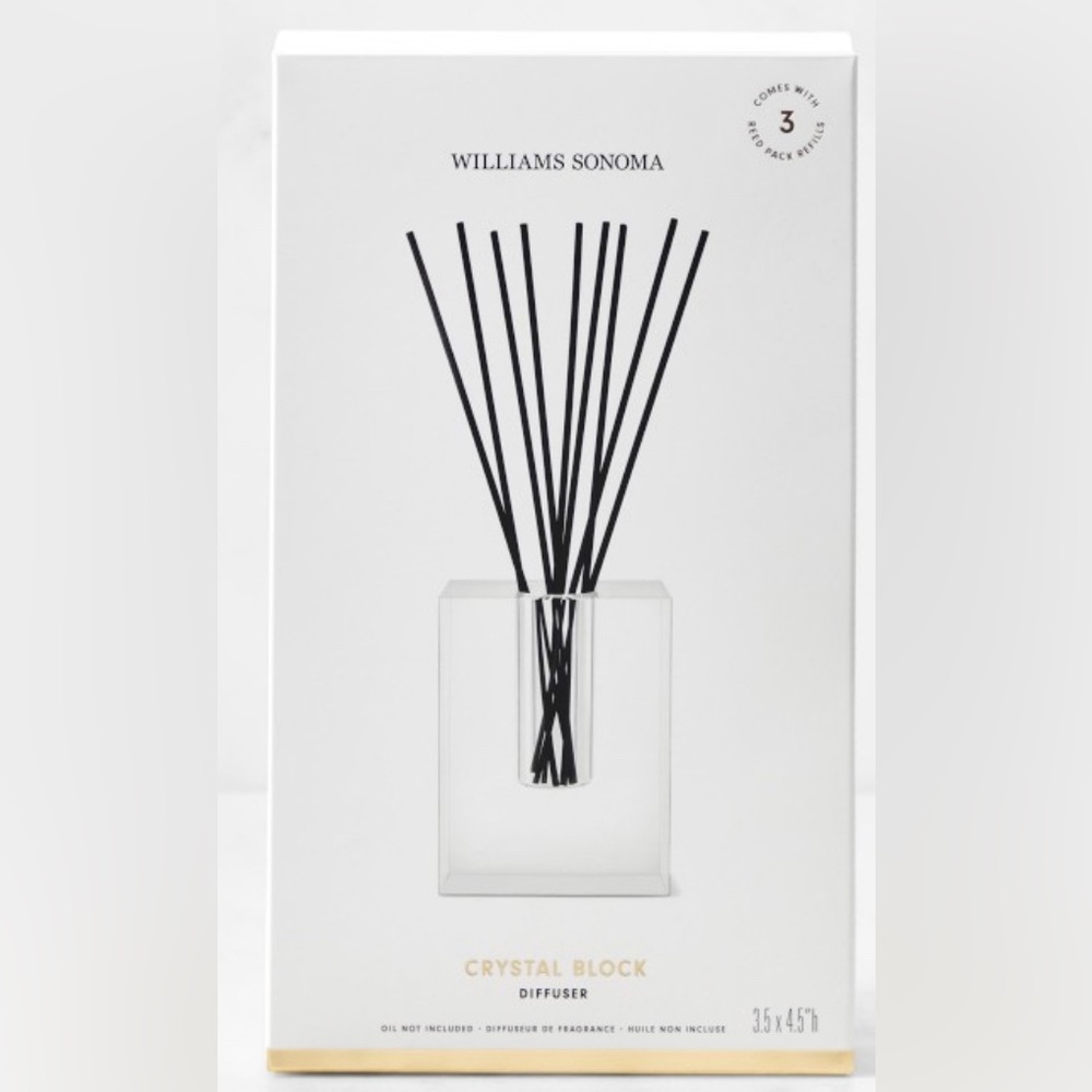 NWT Williams Sonoma Crystal Block Diffuser